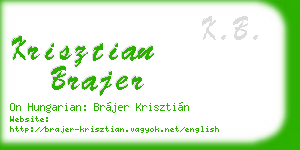 krisztian brajer business card