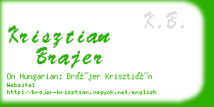 krisztian brajer business card